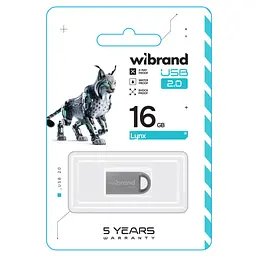 Flash Wibrand USB 2.0 Lynx 16Gb Silver - мініатюра 2