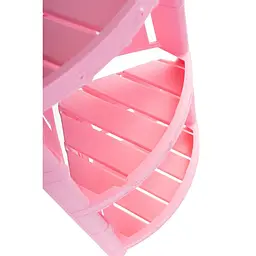 Полиця кутова для ванної кімнати Violet House двоярусна (1022 Бамбу Powder-Pink 2-х ярусна) - мініатюра 3