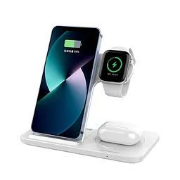 Бездротовий зарядний пристрій WUW-C250 3 in 1 desktop foldable wireless charger (WUW--C250) - мініатюра 5