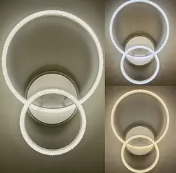 Світлодіодний світильник на 2 кільця в білому корпусі Line.F A 77012/2B+LED WH - мініатюра 6
