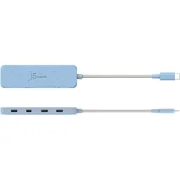USB-Хаб j5create JCH345EC-N USB-C на 4 USB-С, блакитний (JCH345EC-N) - мініатюра 4