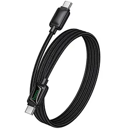 Дата кабель Hoco U146 Mundo Type-C to Type-C 60W (1.2m) Black - мініатюра 6