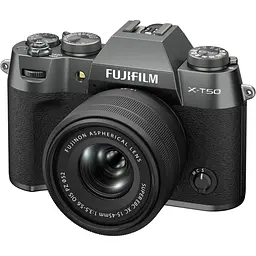 Бездзеркальний фотоапарат Fujifilm X-T50 Kit XC 15-45mm f/3.5-5.6 OIS PZ Charcoal Silver (16828923) [172734] - мініатюра 3