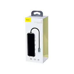 Мультипортовий адаптер USB Хаб Baseus Multi-functional HUB Type-C to 3xUSB3.0+HDXiaomi+PD CAHUB-RT0G Deep Grey - мініатюра 2