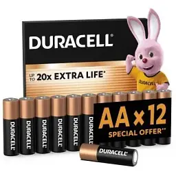 Батарейка Duracell AA лужні 12 шт. в упаковці (5000394006546 / 81551275)