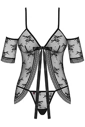 Комплект Obsessive Jennifairy babydoll (Чорний, L/XL) Obsessive 83221 97028 - мініатюра 5