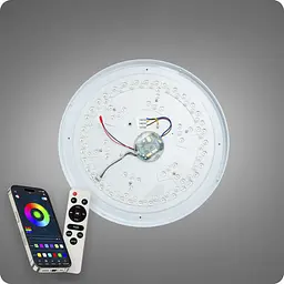 Люстра світлодіодна 517 Dlight RGB з пультом і колонкою 70Вт Білий (02179) - мініатюра 10