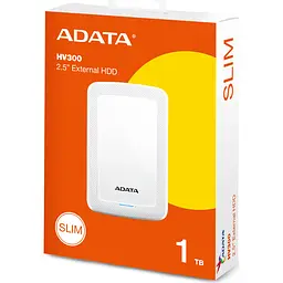 Зовнішній жорсткий диск Adata DashDrive Durable HV300 1TB White [AHV300-1TU31-CWH] [118120] - мініатюра 6