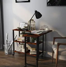 Стіл L-подібний Costway King обертовий в стилі Loft - мініатюра 10