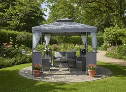 Павільйон садовий GardenLine ALTANA Grey - мініатюра 4