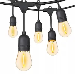 Садова гірлянда SuperLED 5 м з 5 LED-лампами E27 зовнішнє декоративне освітлення з можливістю з'єднання - мініатюра 2
