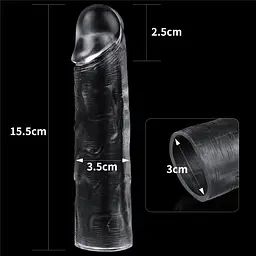 Прозора подовжуюча насадка на член Lovetoy Add 1 Flawless Clear Penis Sleeve Clear, +5 см - мініатюра 5