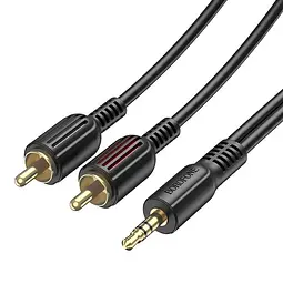 Готовий аудіо кабель miniJack 3,5 Stereo - 2xRCA Borofone BL-11 1,5m - мініатюра 2