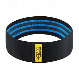 Резинка для фітнесу та спорту із тканини 4FIZJO Hip Band 15-20 кг Black/Blue (P-5907739310293) - мініатюра 4