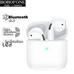 Бездротові навушники Borofone BW01 Plus TWS білі - мініатюра 3