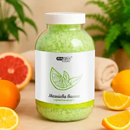 Сіль для ванн Бішофіт Полтавський Citrus 1000 г, магнієві пластівці з ароматом цитруса - мініатюра 2