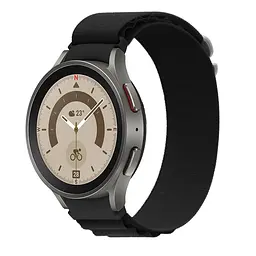 Ремінець для Samsung Galaxy Watch 4 Classic 46mm - чорний Watchbands Cloth Wave ширина кріплення 20мм нейлоновий (WB011-9757210) - мініатюра 2