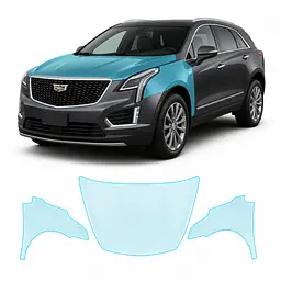 Антигравійна захисна бронеплівка за лекалами для Cadillac XT5 I facelift 2020- капот і передні крила