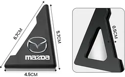 Захист кутів дверей Mazda 2 шт Гумові 45х58х47 мм на скотчі Чорні Посилені (протиударні чохли від сколів) - мініатюра 2