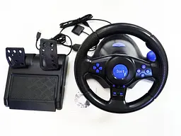 Ігрове кермо з педалями Vibration Steering wheel для пк, PS2, PS3, PC