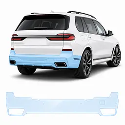 Антигравійна захисна бронеплівка за лекалами для BMW X7 G07 facelift 2022- задній бампер