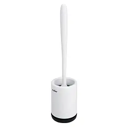 Йоржик для унітазу МВМ My Home підлоговий BP-13, білий з чорним (BP-13 WHITE/BLACK) - мініатюра 2