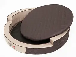 Кругле ліжко для собак Hobbydog Ringo Beige 98х98х18 см - мініатюра 6