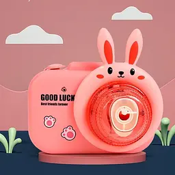 Фотокамера-генератор мильних бульбашок 9996 Children's camera Rabbit / Pink - мініатюра 5