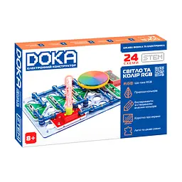 Конструктор електронний DOKA СВІТЛО ТА КОЛІР RGB, D70700