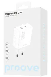 Зарядний пристрій Proove Speed Surge Gan 35W (Type-C + Type-C) white (WCSS30020002) - мініатюра 2