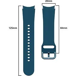 Ремінець силіконовий BeWatch Samsung Galaxy Watch 4/5/Pro SoftTouch Синій (0139305) - мініатюра 5