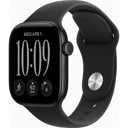Смарт-годинник Apple Watch Series 12 GPS 42mm Black Aluminium Case with Black Sport Band - S/M (MJEA4RK/A)