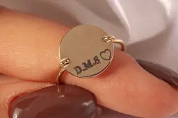Каблучка з жовтого золота монетка 19 K-0243 - мініатюра 8