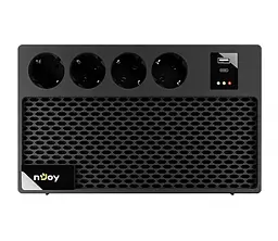 ДБЖ зі стабилизатором AVR UPS Njoy Renton Plus 600VA 360W, Lin.int., 4xSchuko, USB Type-A, USB Type-C - мініатюра 2