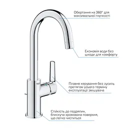 Змішувач для раковини Grohe QuickFix Start L-Size 24203002, Хром - мініатюра 6