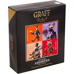 Уцінка. Чай чорний байховий Graff Асорті чайних смаків Graff 52.8 г (32 шт. X 1.65 г)
