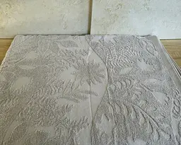 Простирадло махрове жакардове Parisa Home Premium 200х220 щільність 470 г/м2 сіре - мініатюра 3