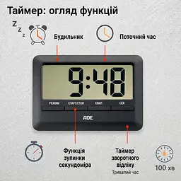 Таймер кухонний ADE TD1601 - мініатюра 3