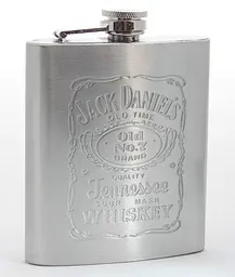 Металева фляга для алкоголю Jack Daniel's Джек Деніелс 0.2 л подарункова фляжка для віскі або коньяку - мініатюра 5
