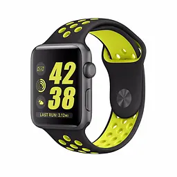 Спортивний ремінець з перфорацією Primo для годинника Apple Watch 38 мм, 40 мм, 41 мм розмір L Black Yellow - мініатюра 3