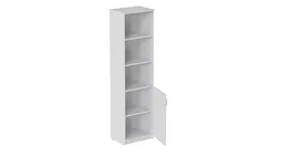 Пенал Анжело Ferrum-decor на 4 полиці з 1 дверима 1900x500x380 ДСП Білий 16 мм (FRD-104948) - мініатюра 3