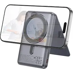 Зовнішній акумулятор Hoco Q46 Title MagSafe 5000mAh 20W Gray [161351] - мініатюра 4