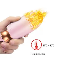 Віброяйце Vibrating Silicone Love Egg Pink, USB, 10 Function, Heating, Voice Control - мініатюра 7