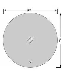 Дзеркало Мойдодир Eclipse 85x85 S з LED підсвіткою та сенсором - мініатюра 6