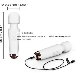 Мінівібромасажер Dorcel Wand Mini Wanderful White - мініатюра 2