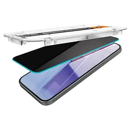 Захисне скло антишпигун Spigen Glass tR EZ Fit Privacy Transparency для iPhone 16 Plus | 15 Plus (2 шт.) (AGL06885) - мініатюра 3