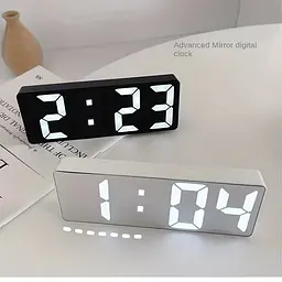LED настільний електронний годинник / Bеликий дисплей / USB живлення / While - мініатюра 3