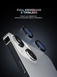 Захисне скло для камери Apple iPhone 15/15 Plus, Supreme BI, чорний колір, з рамкою, глянцеве скло для захисту лінз, протиударне, прозоре, з клейовим шаром по контуру, не впливає на якість фото, ArmorStandart (ARM76585) - мініатюра 2