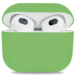 Силіконовий чохол для навушників Apple AirPods 3, Ultrathin Silicone Case, зелений, захисний чохол, ультратонкий і легкий, захист від подряпин і пилу, м"який силікон, ArmorStandart (ARM60305)
