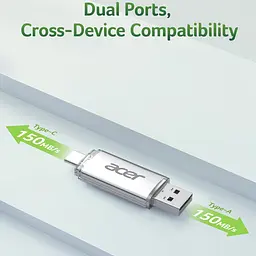 USB Flash Acer UT300 16GB Dual Drive USB-C & USB-A USB 3.2 Gen1, Retail - мініатюра 7